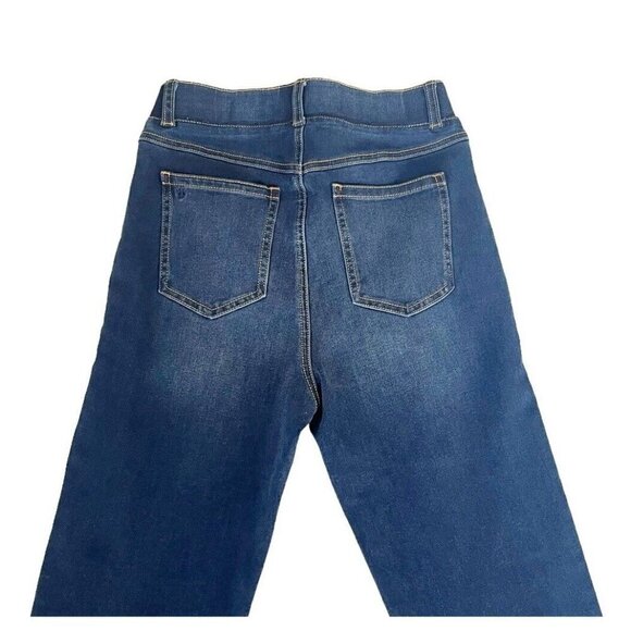 Betabrand Women's Sz SP S Petite Dark Blue Pull On Straight  Denim Jeans Yoga - Picture 8 of 9